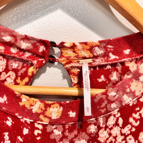 Free People Heartbeats Mini Dress In Red Women’s Size Large NEW - Picture 4 of 14